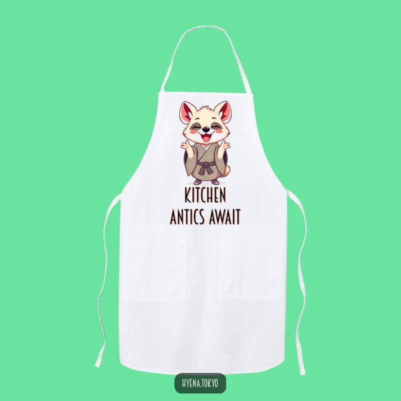 Funny Hyena Kimono Playful Apron: Kitchen Character Gift
