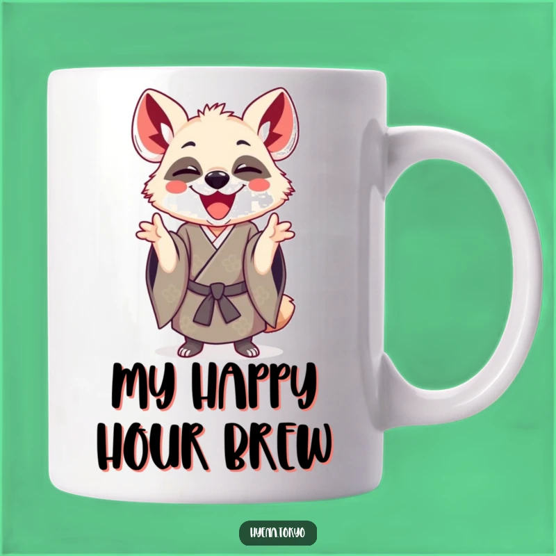 Funny Hyena Kimono Gesture Mug: Playful Character Gift