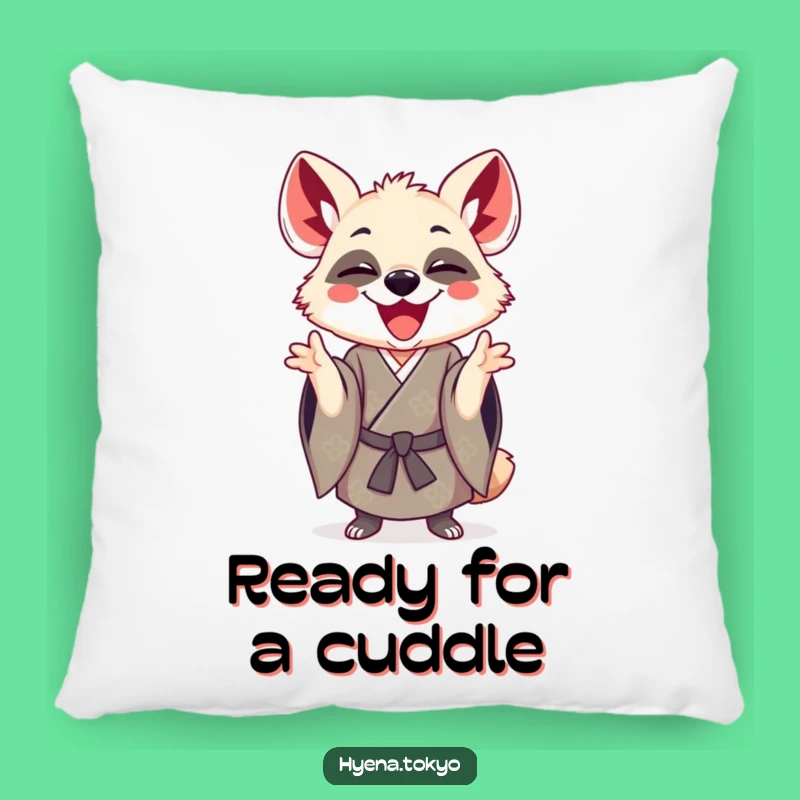 Funny Hyena Kimono Playful Pillow: Cozy Accent Gift