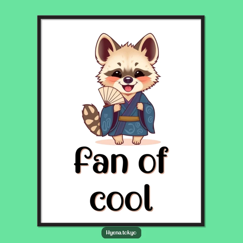 Funny Hyena Fan Digital Art: Instant Elegant Download, Perfect Funny Gift