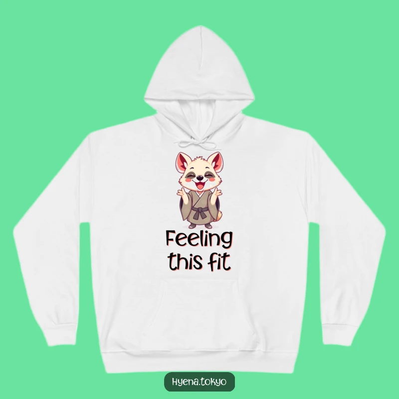 Funny Hyena Kimono Playful Hoodie: Cozy Joyful Character Gift