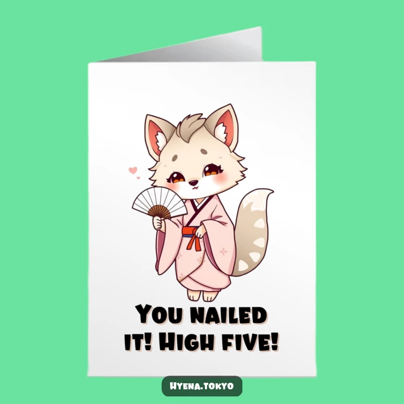 Free Printable Congrats Card: Hyena's Fan Offer, Downloadable Celebration Gift