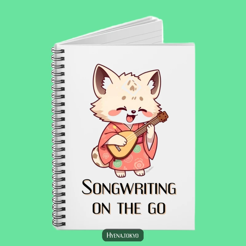 Funny Hyena Shamisen Notebook: Musician Character Journal Gift