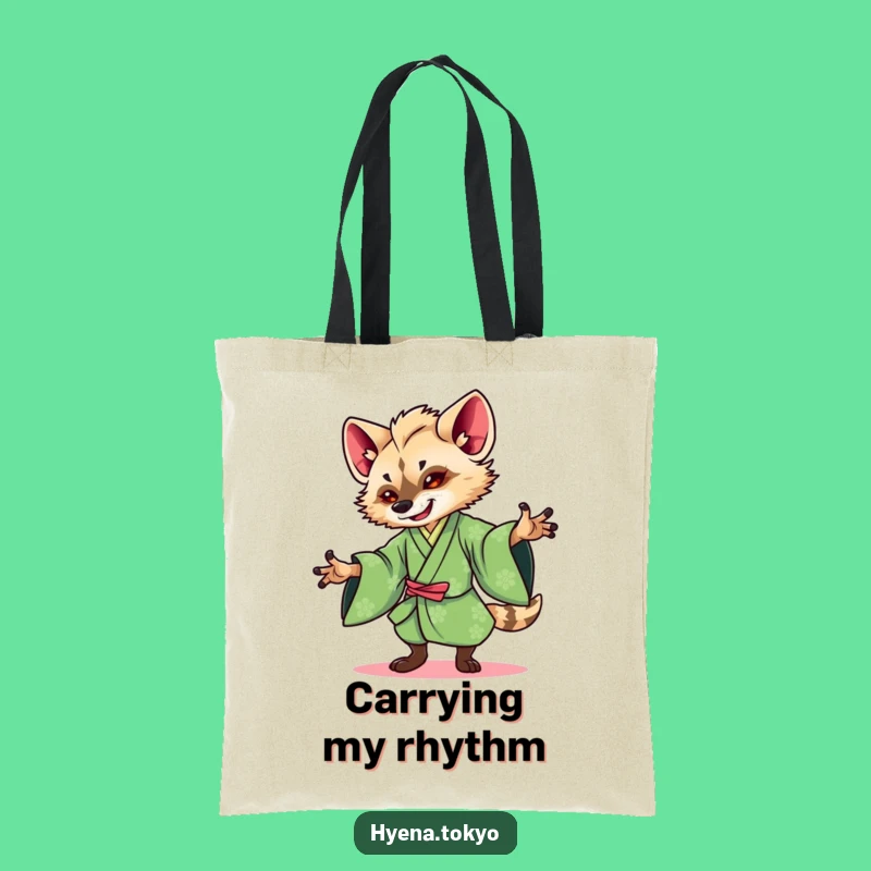 Funny Hyena Kimono Tote Bag: Stylish Dancer Accessory, Perfect Funny Gift